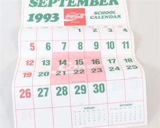 083 Coca Cola 1993 School Year Calendar