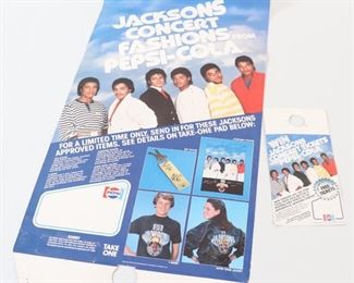 088 Jacksons 1984 World Tour Pepsi Promotional Display Poster