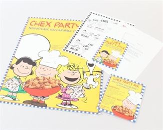 095 Peanuts Chex Party Mix Promotional Point Of Sale Poster And Materials