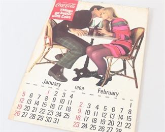 097 1969 Coca Cola Wall Calendar