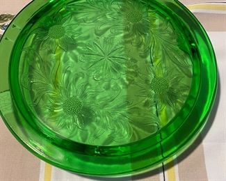 Green Depression Glass
