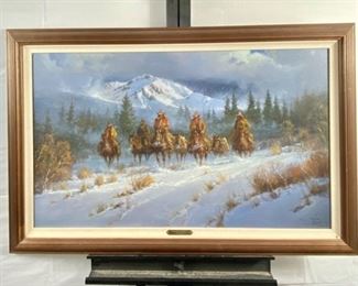 SIGNED Limited Edition Canvas Transfer "Good Wage Wranglers" by G. Harvey 