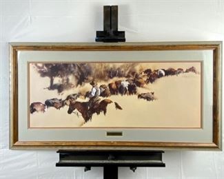  Lithograph by William Matthews "Heading up the French Glen"