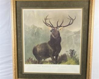 Lithograph "Monarch of the Glen" by Sir Edwin Landseer