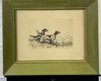  Original Drawing by Fred McCaleb "Breezy Day" in a Vintage Frame 21" x 17" Framed ~ Year Unknown
