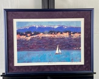 Signed Limited Edition Lithograph by Local Pueblo, Colorado Artist Solano ~ "Sail Against Time" AP 4/10