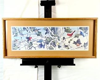 Framed Lithograph by Gary R. Lucy Measures 36"L x 16"H