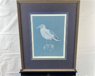  Serigraph by Lou DePaolis "Sea Gull" Signed and Named. 16" x 13" or 20" x 25" Framed