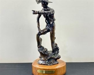  Bronze Statue by Local Pueblo, Colorado Artist Gary L. Campbell "Vision" 15" Tall and Solid