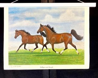  Beautiful Signed Lithograph by Elizabeth Bell 1961 "lallegra & Imarfa" ~ 18" x 14" Unframed