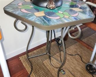Stained glass accent table