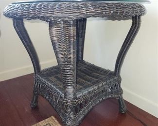Wicker end table