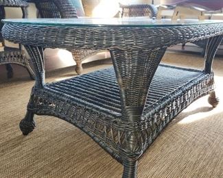 Wicker cocktail table