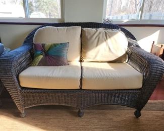Wicker loveseat 