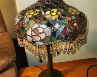 Assorted reproduction stained glass lamps