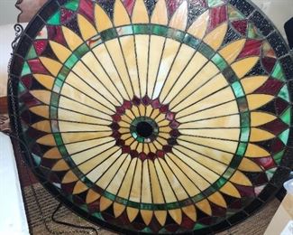 Stained glass hanging