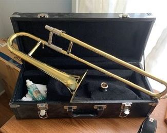 E.F. Durand piccolo mini trombone with case