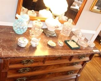 Burl wood marble top dresser/server  with beautiful pulls. BUY IT NOW! $275.00.     54" W x 23" D x 30" H.      
