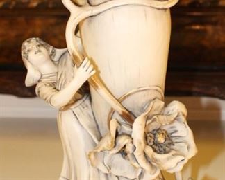 Royal Dux art nouveau vase 11 inches tall.