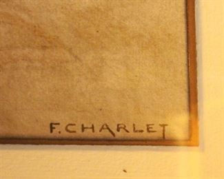 F. Charlet framed print. $195.00