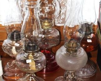 Collection of oil lamps.
