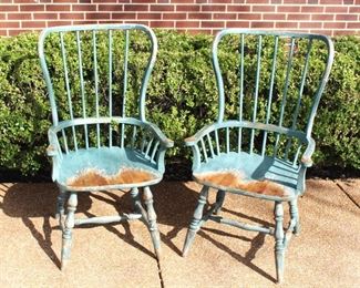 Windsor back pair of Hooker Arm Chairs.  $800.00.