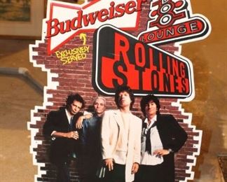 Rolling Stones/Budweiser tin piece.