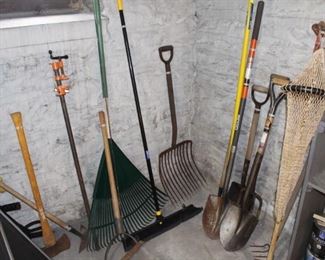 Variety of garden tools.