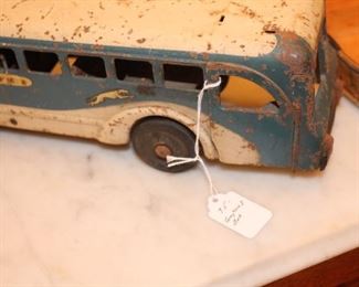 Vintage Toy Greyhound bus.  $75.00.
