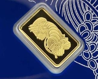 2.5g Gold 'Lady Fortuna' PAMP Suisse Bar 999.9