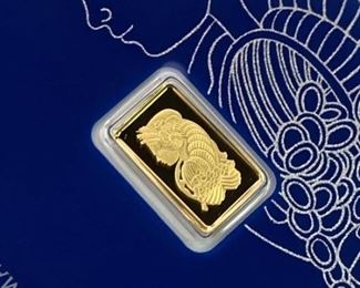 1g Gold 'Lady Fortuna' PAMP Suisse Bar 999.9