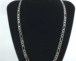 925 Silver Bright Figaro Chain Necklace
