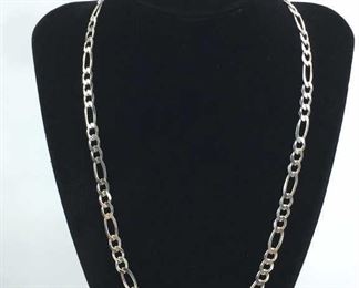 925 Silver Bright Figaro Chain Necklace