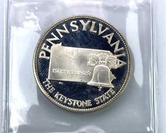 14.5g Sterling State Round PA, Proof-Like