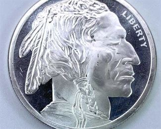 1oz Troy Silver Buffalo/Chief Round BU .999