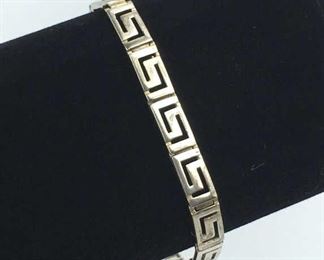 925 Silver Greek Key Bracelet
