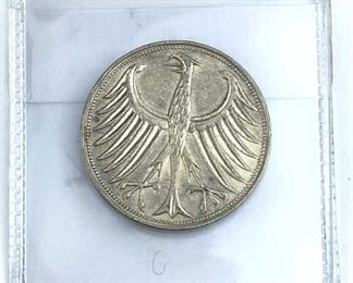 1951 .625 Silver 5 Mark Germany