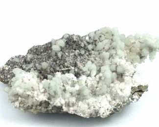 Sparkly Prehnite Crystal Cluster w/ Druzy Quartz