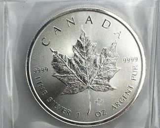 1oz Silver 2014 Canadian Maple Leaf .999