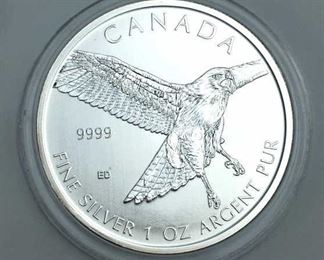 1oz Silver 2015 Canada Bird of Prey .999