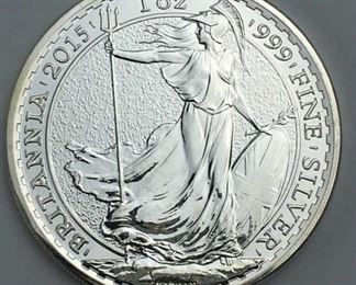 2015 Silver Britannia, .999 1oz Great Britain