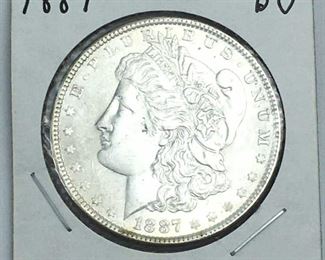 1887 Silver Morgan Dollar BU