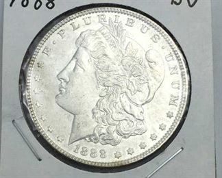 1888 Silver Morgan Dollar UNC