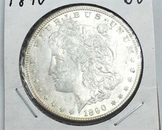 1890 Silver Morgan Dollar BU