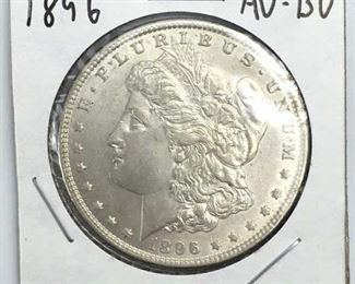 1896 Silver Morgan Dollar AU+