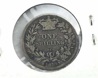 1839 Great Britain Silver Schilling Coin
