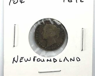 1872 Newfoundland Scarce 10 Cent Coin