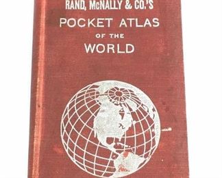 1909 Rand McNally Pocket Atlas Great Condition