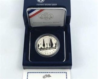 2010 Disabled Veterans Proof Silver Dollar
