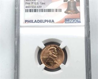 2017-P 'First P' Lincoln Penny GEM BU NGC
